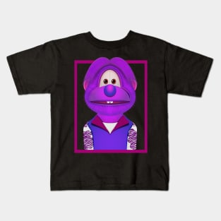 Dog With purple hair Kids T-Shirt